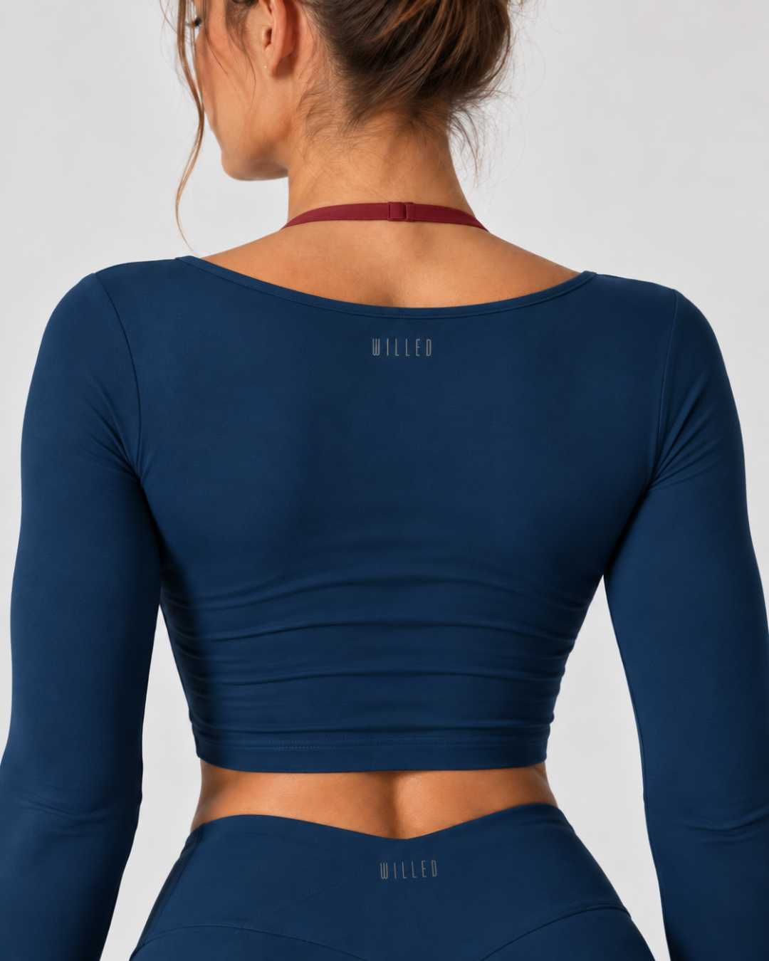WILLED Double Layer Long Sleeve Tee Blue