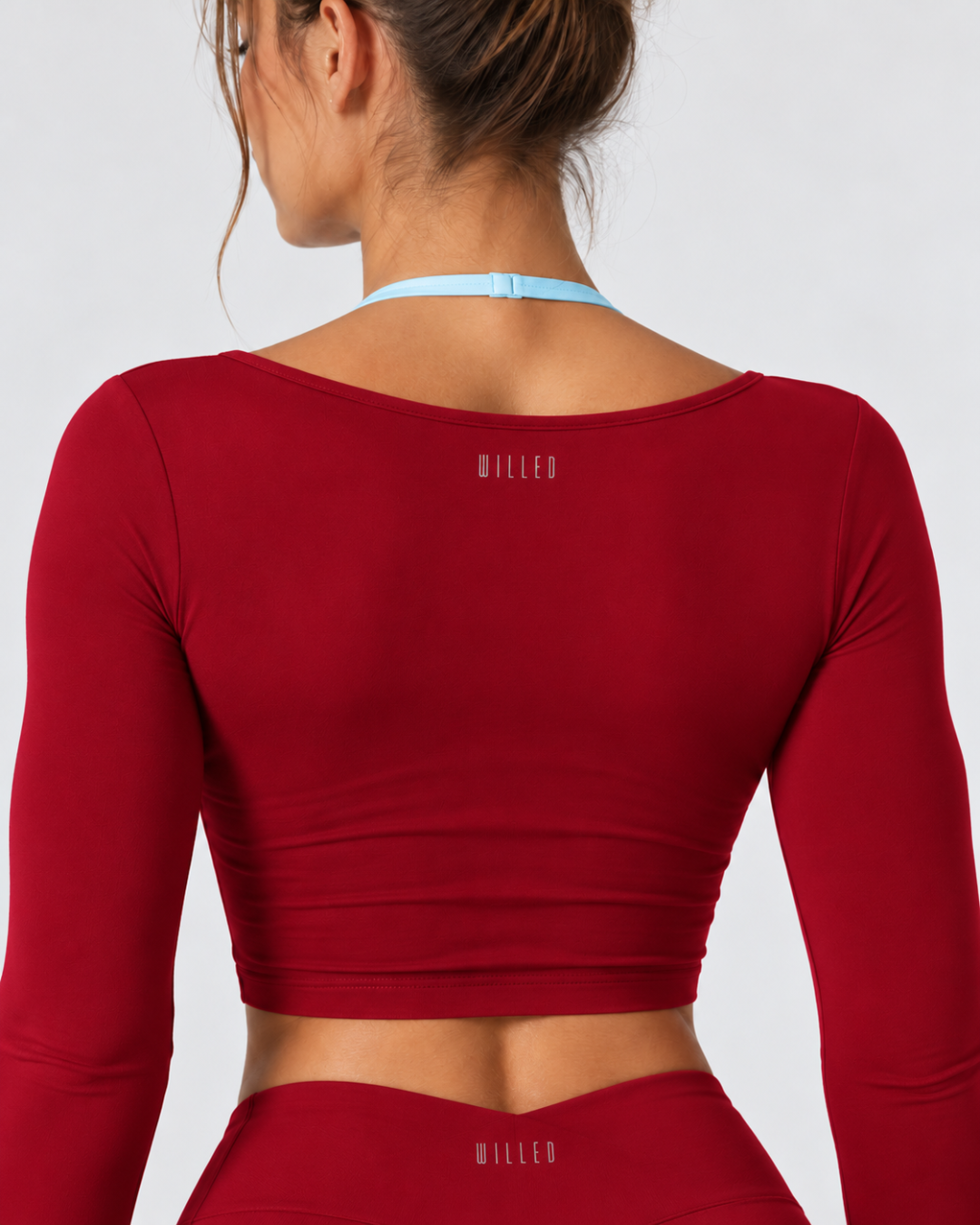 WILLED Double Layer Long Sleeve Tee Red