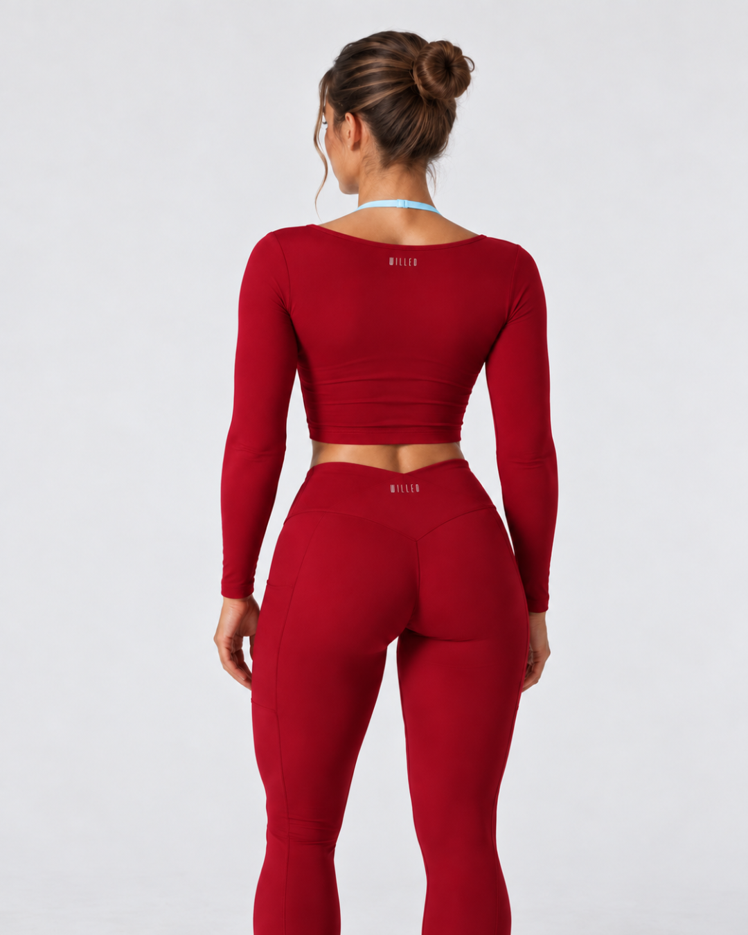 WILLED Double Layer Long Sleeve Tee Red