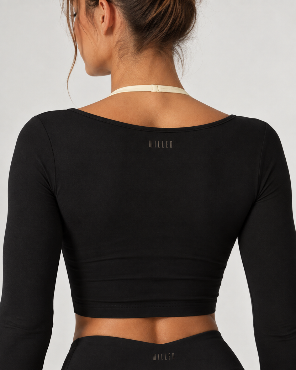 WILLED Double Layer Long Sleeve Tee Black