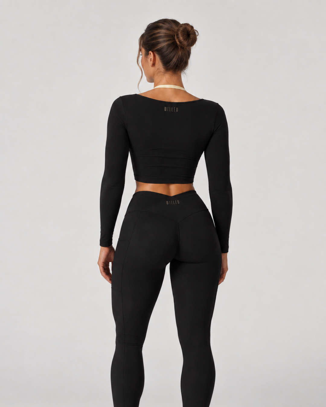 WILLED Double Layer Long Sleeve Tee Black