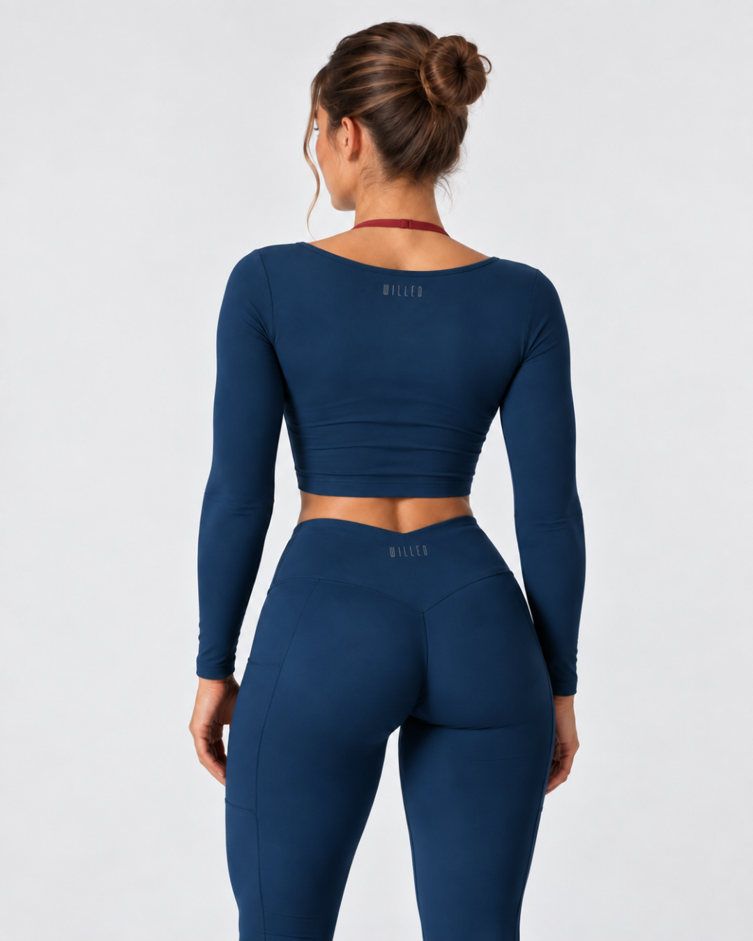 WILLED Double Layer Long Sleeve Tee Blue